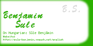 benjamin sule business card