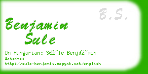 benjamin sule business card